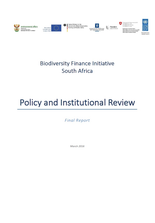 South Africa - Policy and Institutional Review