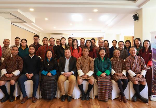 Photo: UNDP Bhutan / Karma Jamtsho. Around 34 key individuals from various relevant stakeholders came together to attend the capacity building workshop.